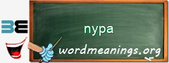 WordMeaning blackboard for nypa